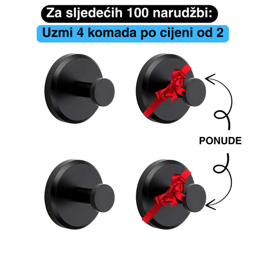 SUCTION HOOKS – Set od 4 komada (kupujete 2 + 2 na poklon)
